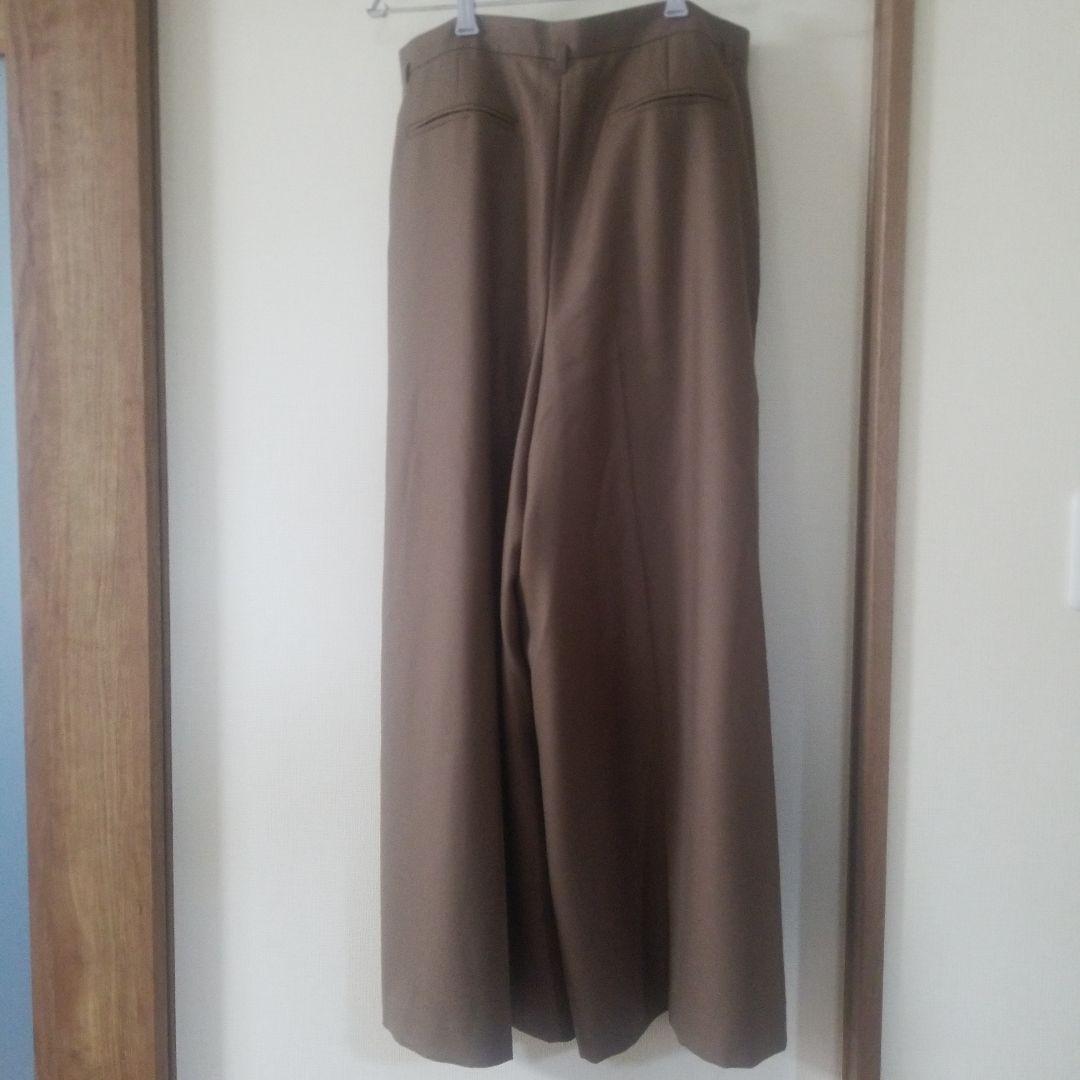 アンタイトル　ベージュブラウン 　ガウチョパンツ ワイドレッグ