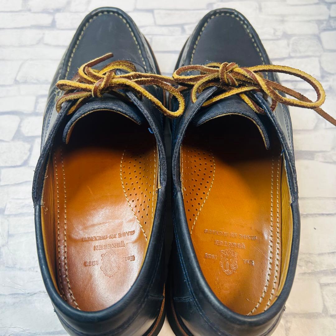 極美品 YUKETEN ユケテン シャークソール Uチップ NVY 26cm