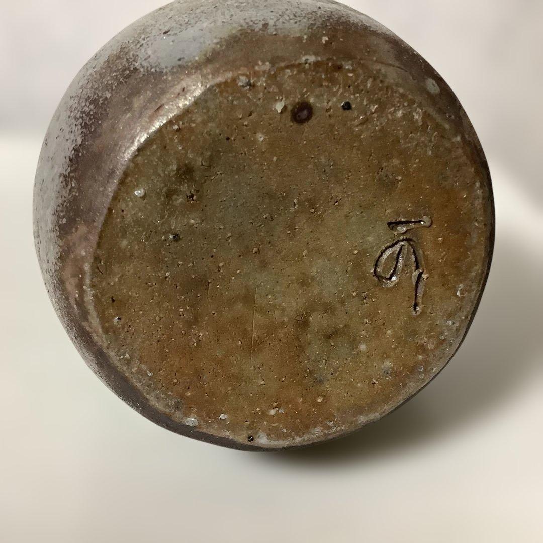 アンティーク　備前焼　花瓶　花入　陶春　徳田兼春　陶春作　箱付　美品　華道　花道