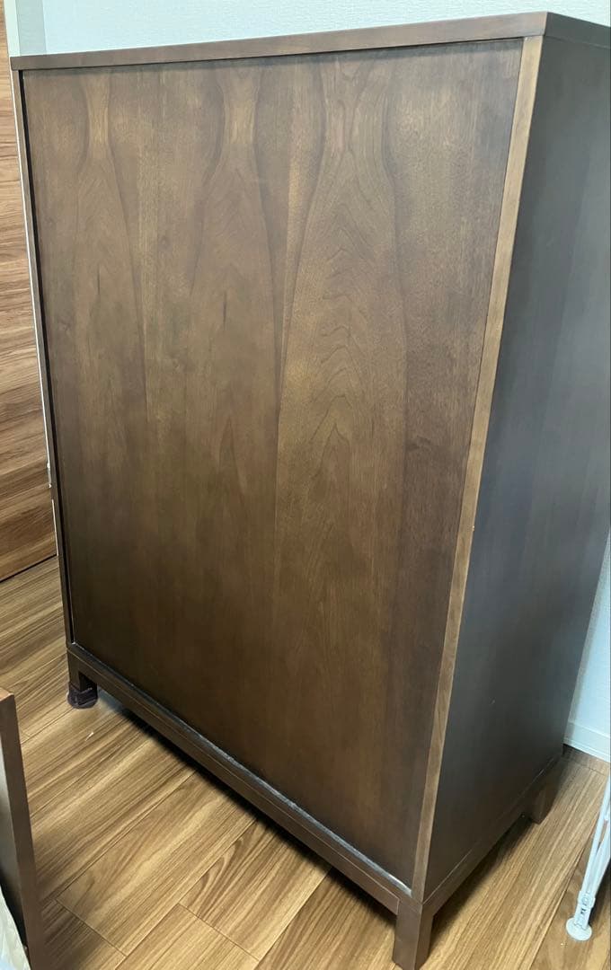 ブラウンウッドチェスト 5段