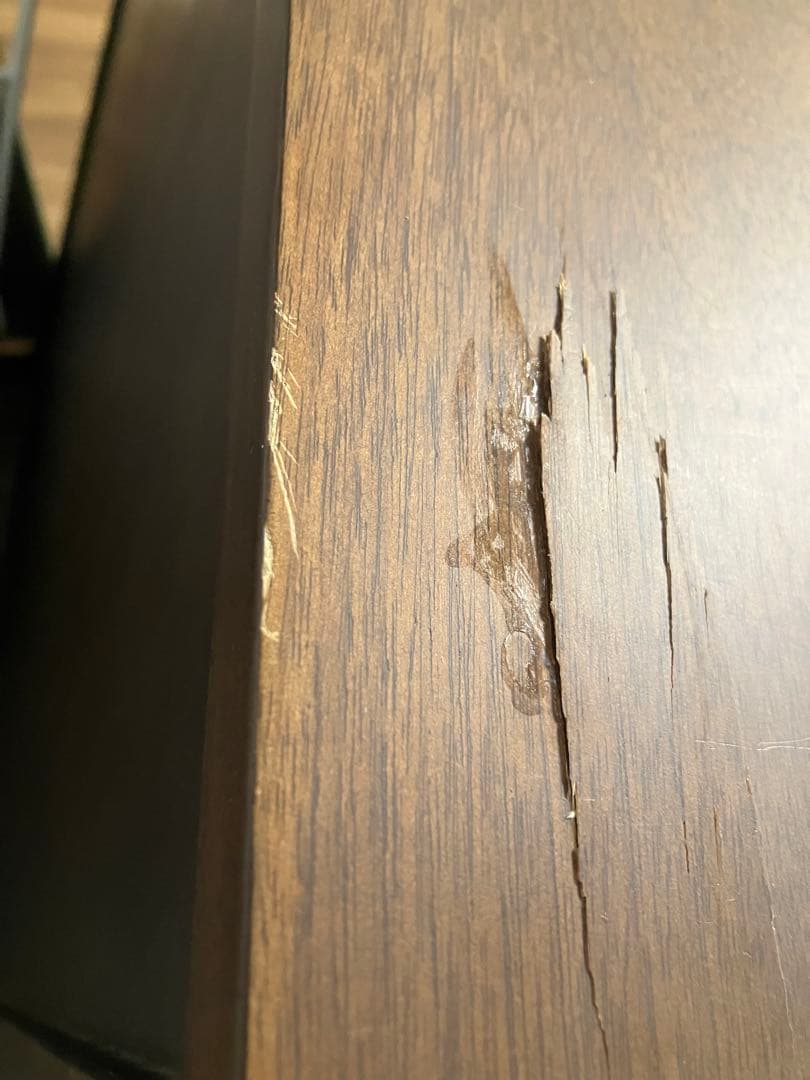 ブラウンウッドチェスト 5段