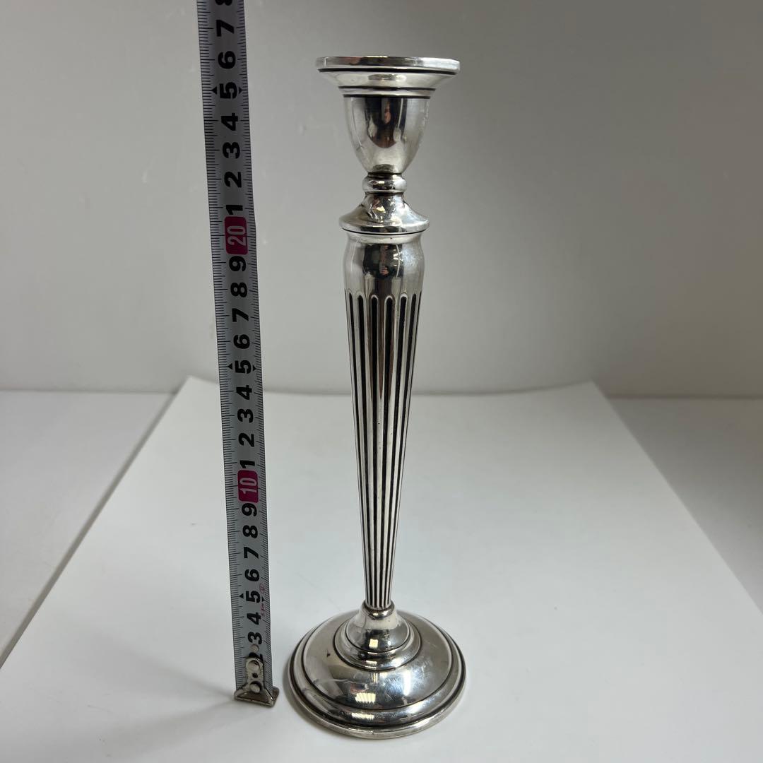 Sterling刻印　銀製燭台　389g 高さ26.2㎝　東な8-0201☆2F