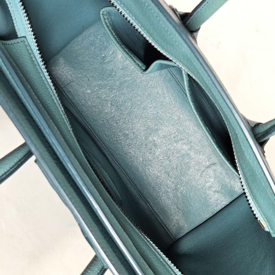 CELINE セリーヌ ラゲージ マイクロショッパー ハンドバッグ グリーン