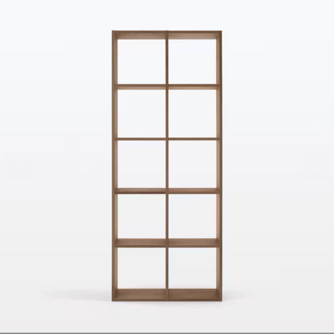 スタッキングシェルフセット・５段×２列・ウォールナット材