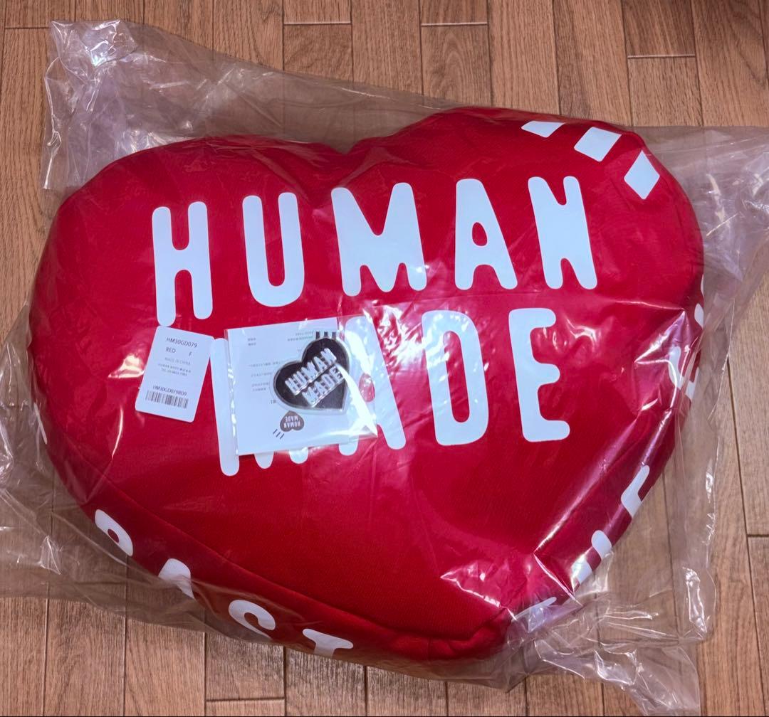 小物 HUMANMADE HEART BEADS CUSHION RED