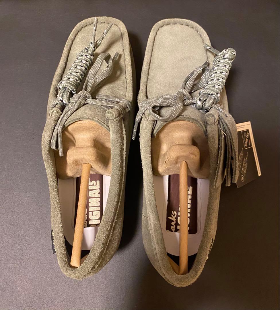 靴 CLARKS Wallabee.GTX Khaki/Green Suede