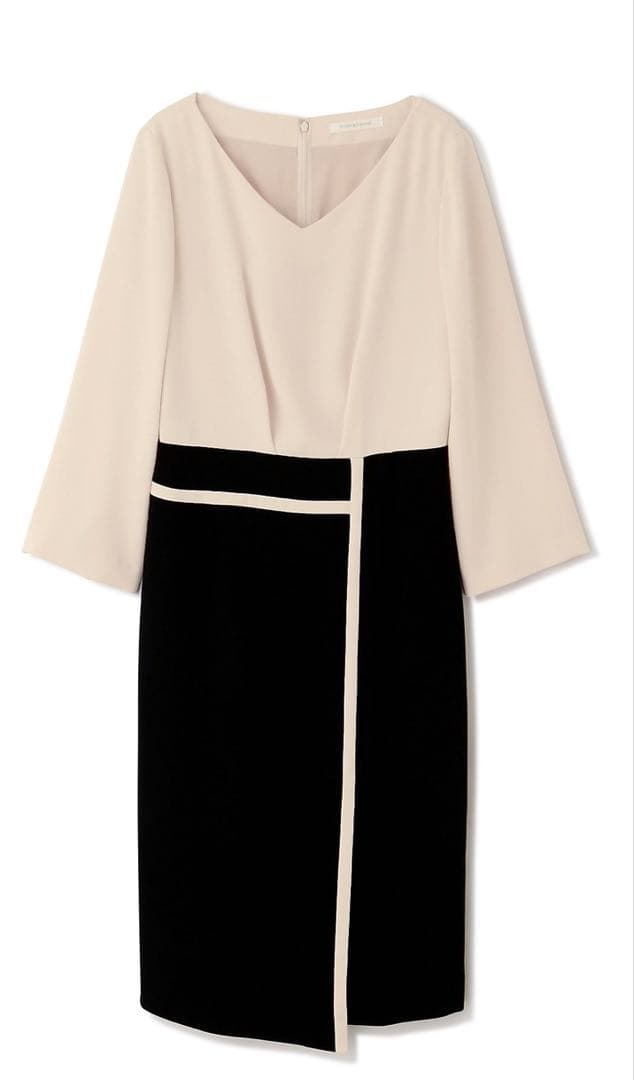 PINKY & DIANNE バイカラーブロックワンピース 38