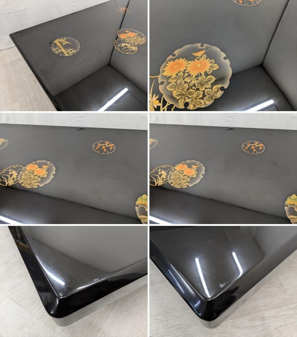 輪島塗　伝統工芸　座卓　座敷机　ローテーブル　テーブル　食卓　座敷　蒔絵　漆塗り