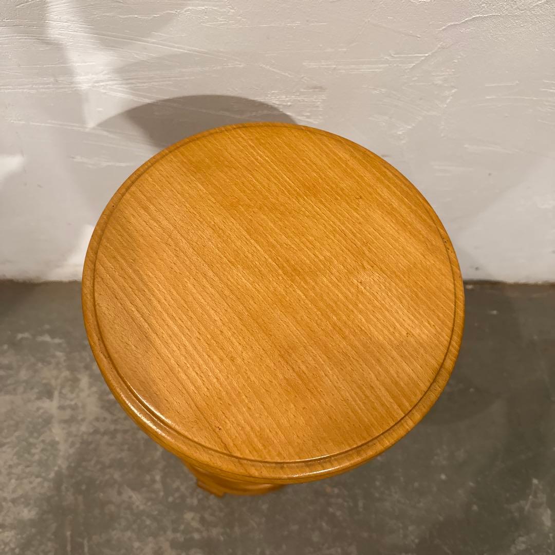 ヴィンテージ　木製サイドテーブル　　花台