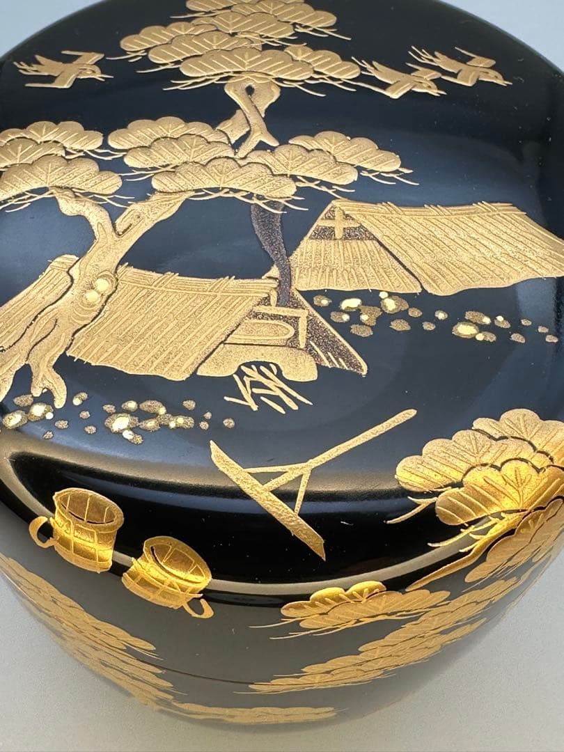 茶道具　棗　吉田宗利　塩釜蒔絵