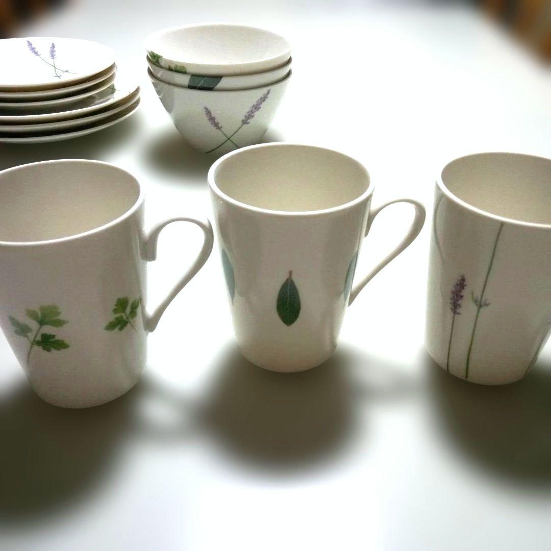 LA AMYS　ラ・エミーズ　ハーブデザイン食器セット 12点　 新品未使用