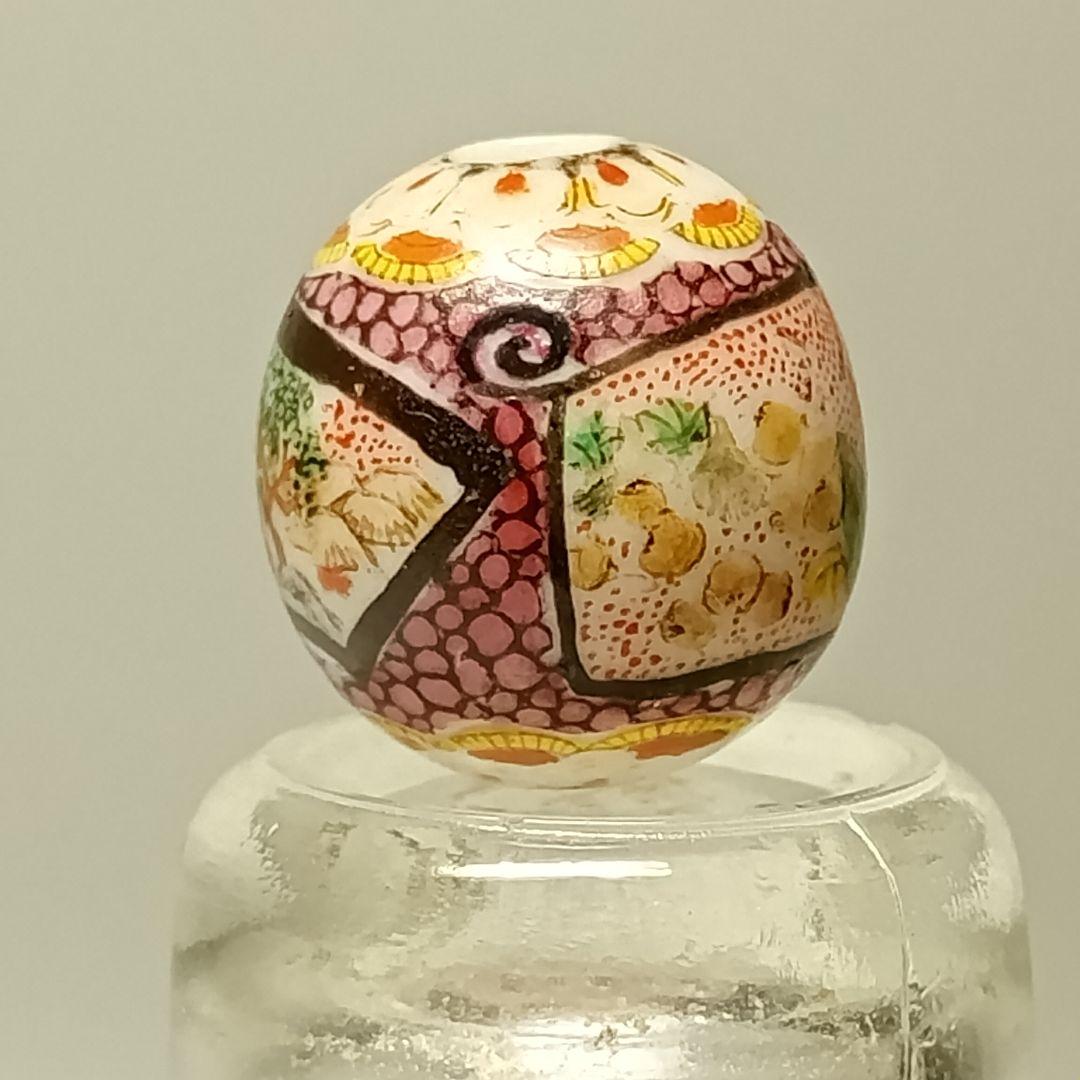 色絵磁器細密緒締め玉