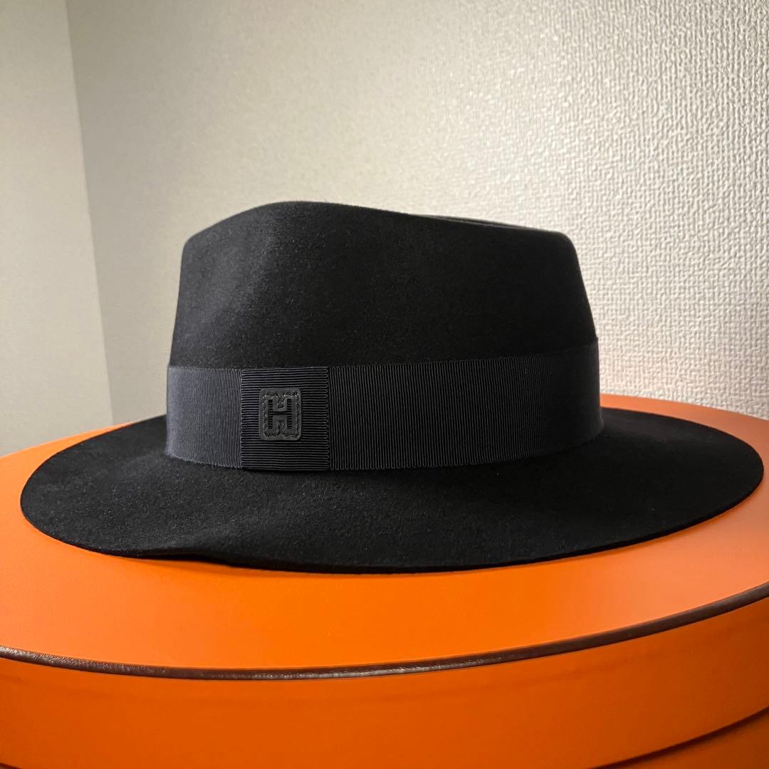 【新品未使用】HERMES フェルトハット 黒