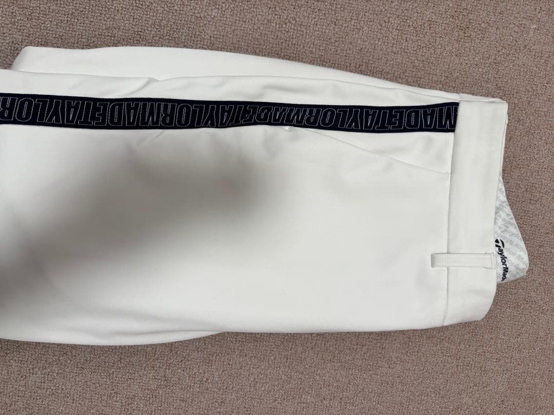 ゴルフ　パンツ O XL テーラーメイド　ホワイト　裏起毛