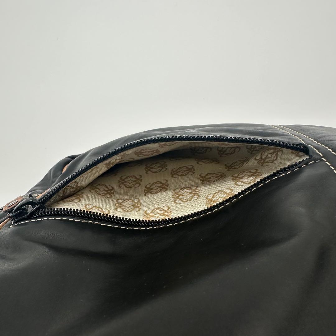 LOEWE ロエベ トラベル ビジネスバッグ レザー 鍵付き ブラック/ブラウン