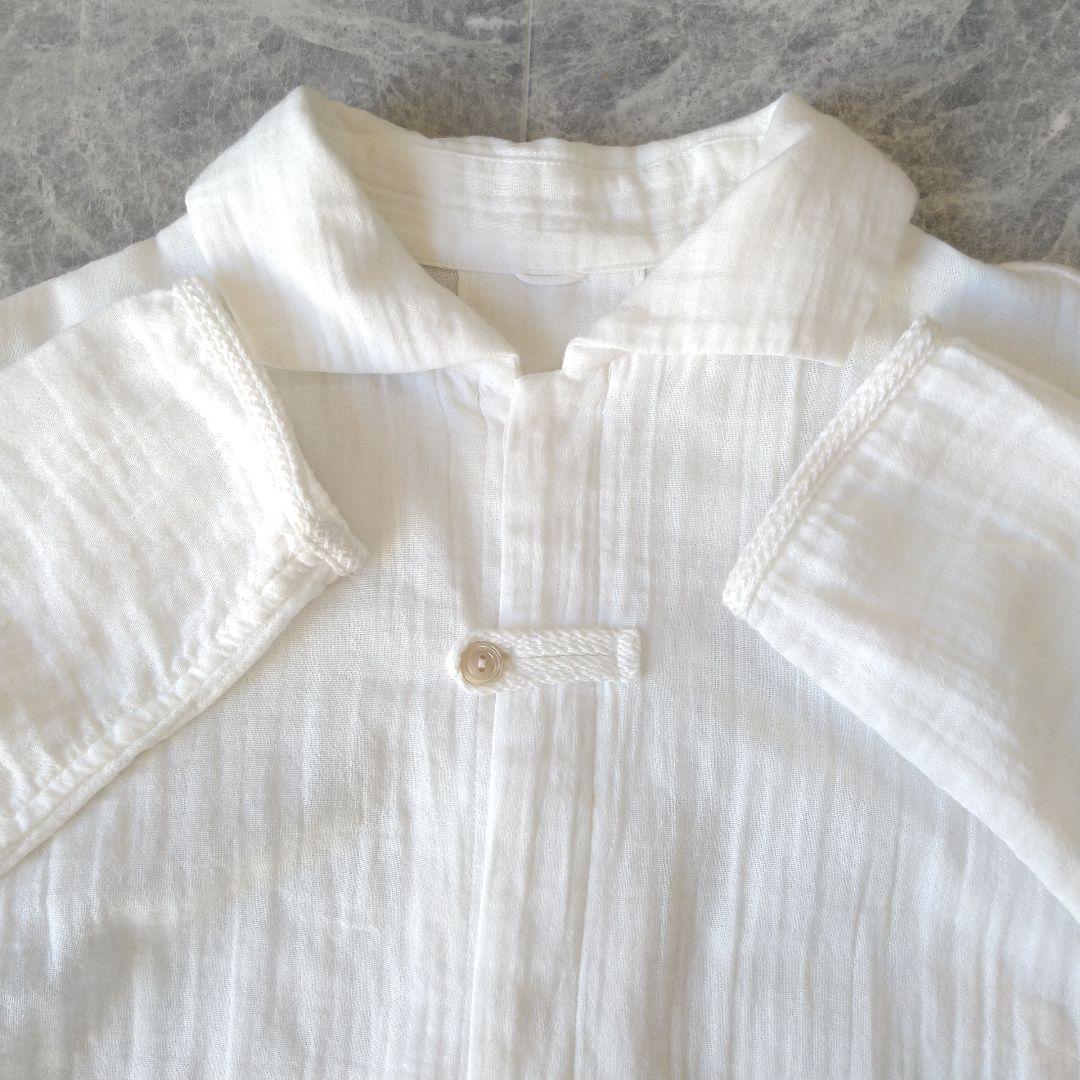 593 くんちゃん様リピート割 パラスパレス コットン ガーゼ 白シャツ