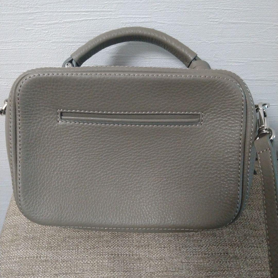 土屋鞄　クラルテ スウィングミニショルダー グレー レザー バッグ タッセル