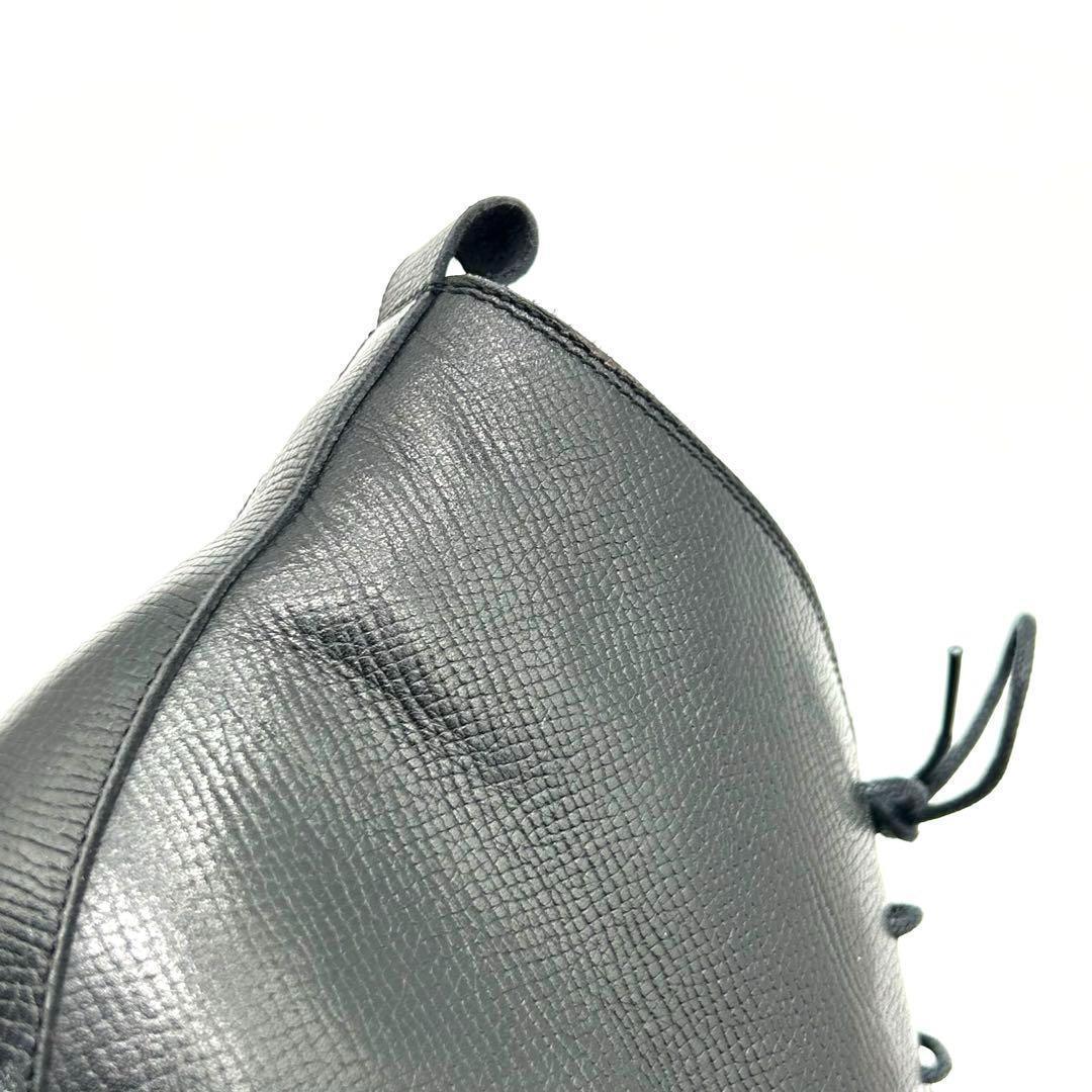 未使用級　エルメス　HERMES （35.5） 革靴　レザーチャッカブーツ　黒