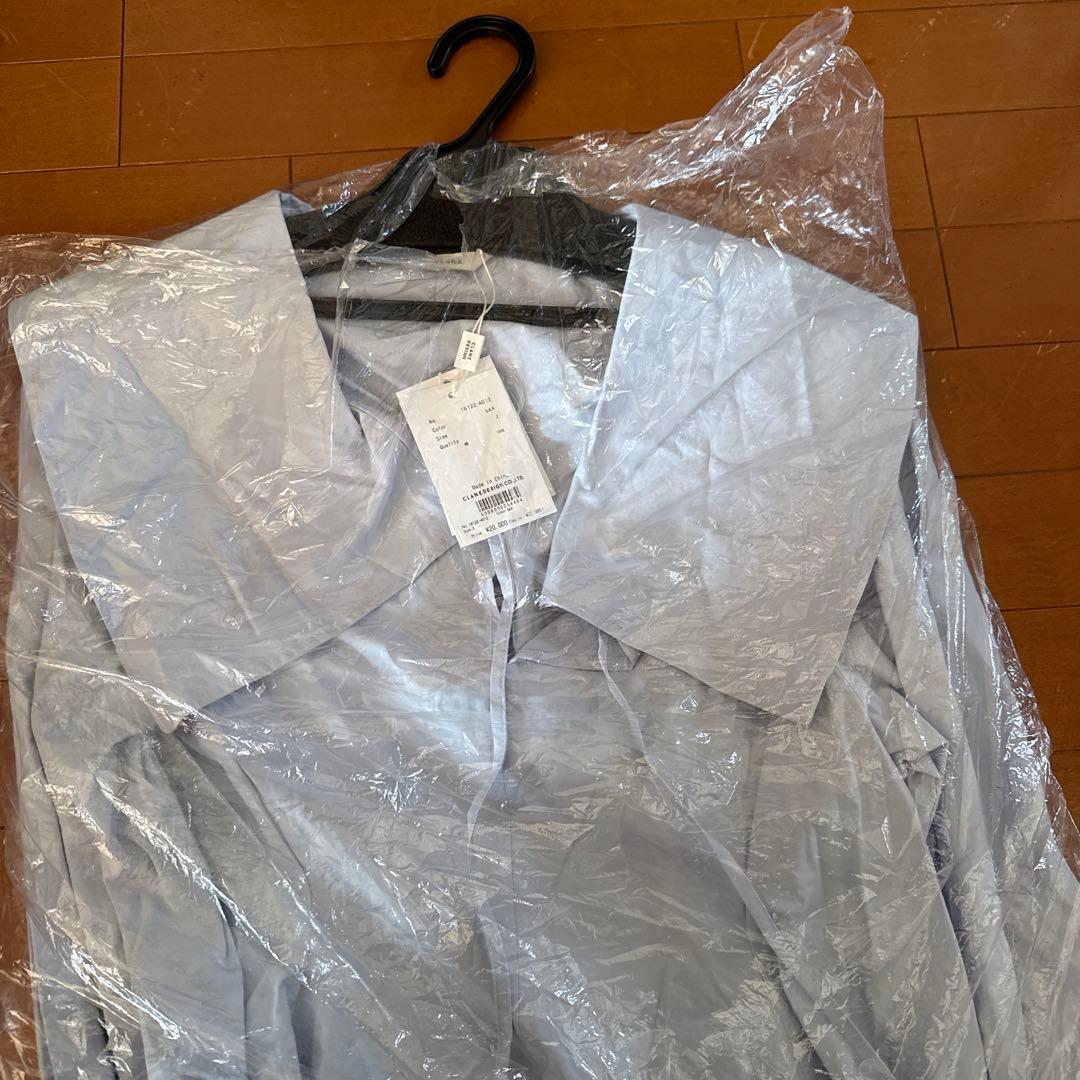 トップス CLANE BIG COLLAR DRAWSTRING BLOUSE