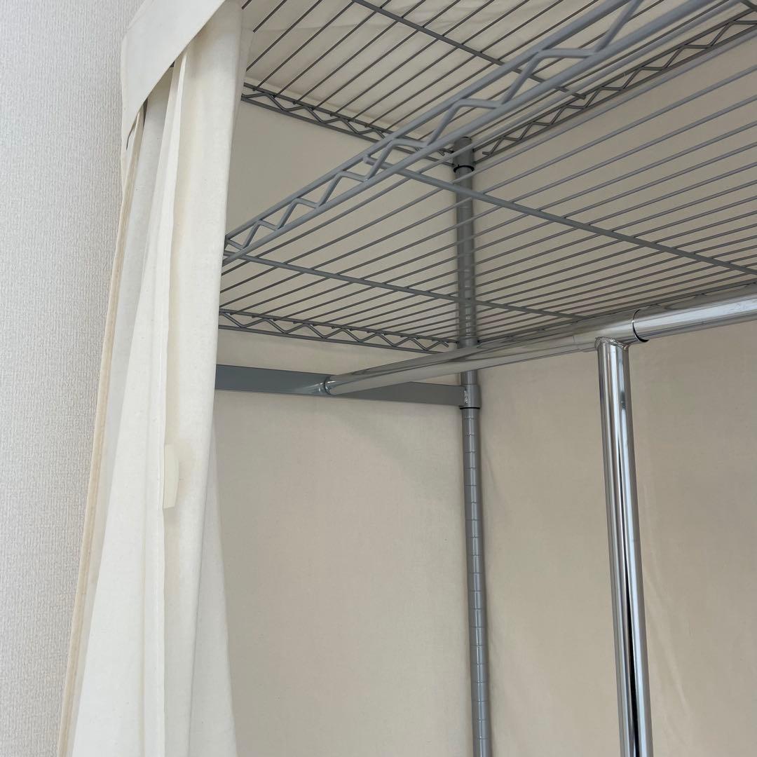 dinos 洗えるカバー付き 頑丈ハンガーラック 2段掛け　幅 約 120センチ