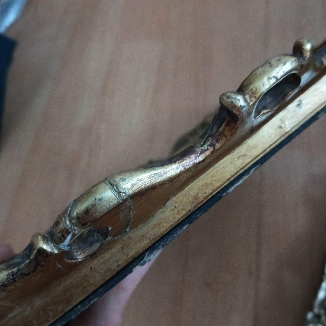 美品　ロココ調アンティーク仕上げ　鏡2枚セット