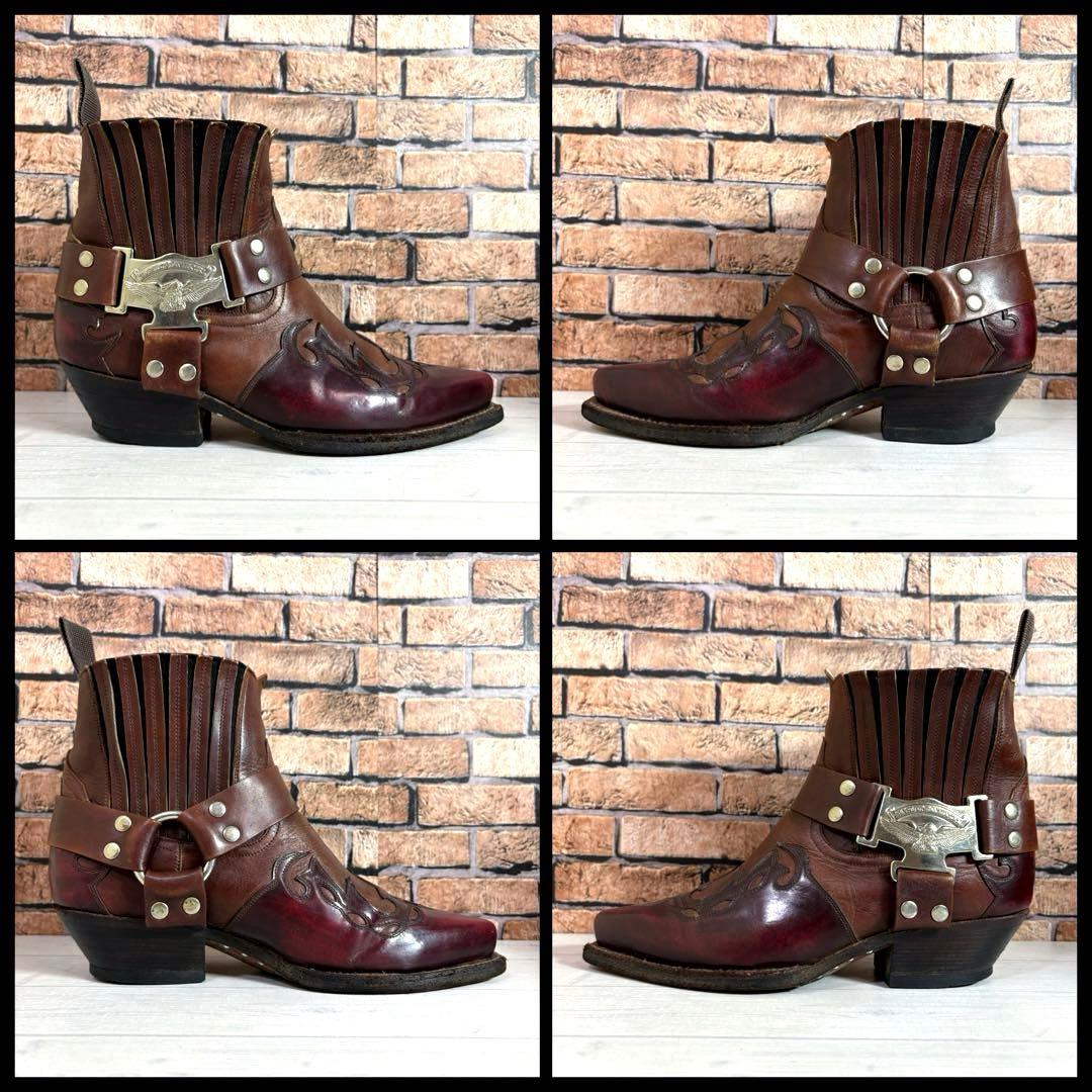 HARLEY-DAVIDSON■ウエスタンブーツ✨リング サイドゴア スチール