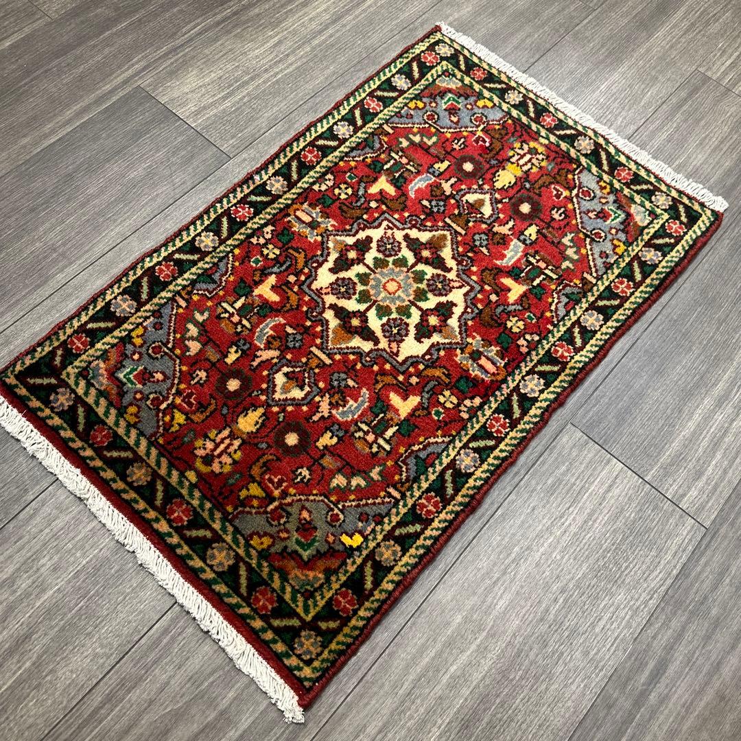 78x49ペルシャ絨毯年代織りハマダン絨毯ヴィンテージ絨毯