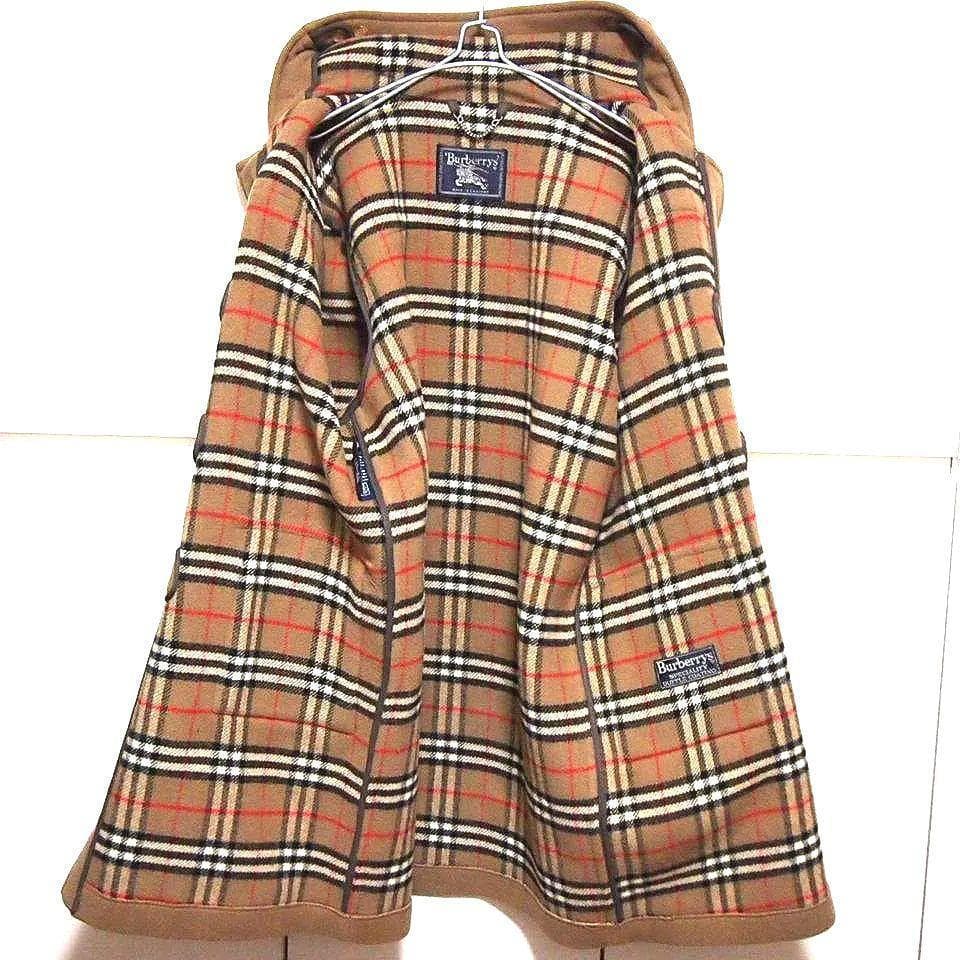 英国製★XL　Burberry　バーバリー　ノバチェック　ウール　ダッフルコート