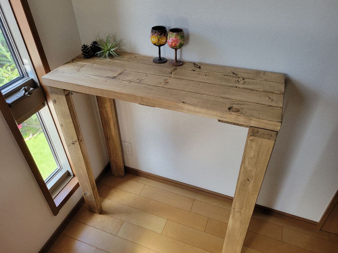 95✕35 カウンターテーブル　ウォールナットワックス　アンティーク