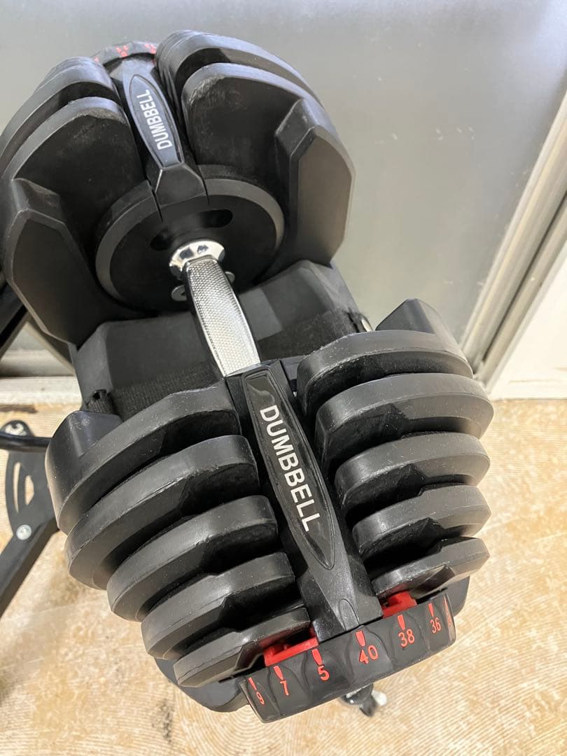 【引き取り限定】可変式ダンベル　40kgセット　 スタンド付き