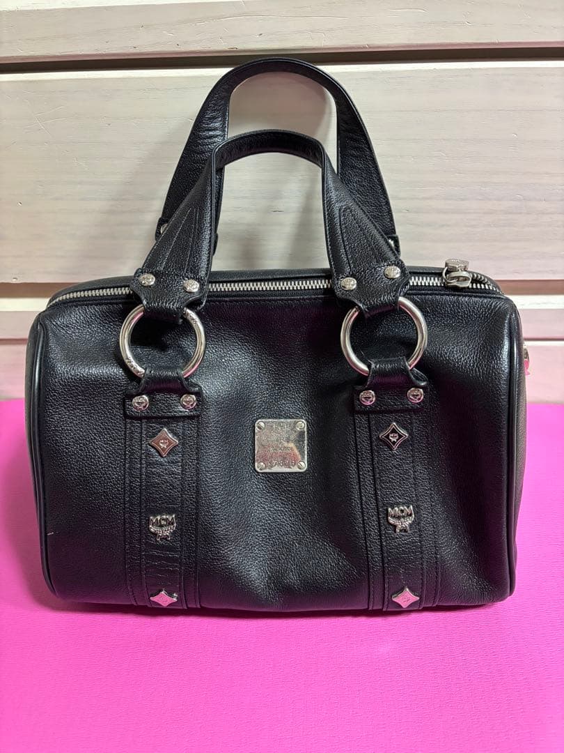 MCM ミニボストンバッグ　ブラック