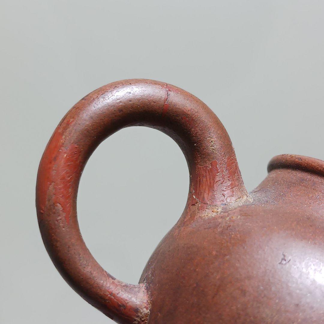 中国古玩 小振り 朱泥急須 紫砂壷 時代品 煎茶道具　の