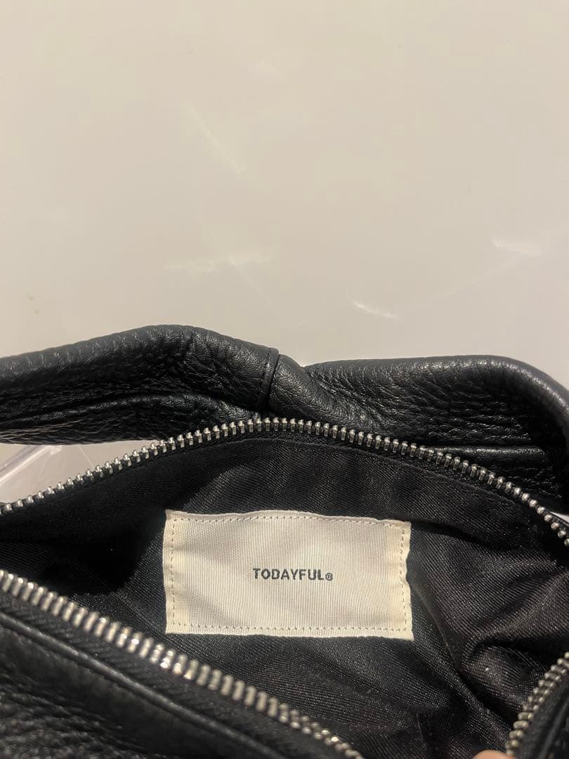 TODAYFUL ブラックレザーハンドバッグ