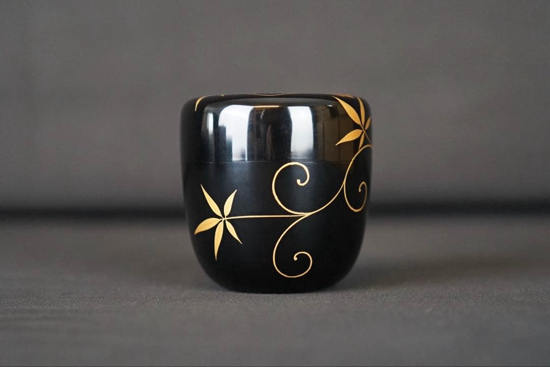 輪島塗 桐蒔絵 棗 共箱 茶道具