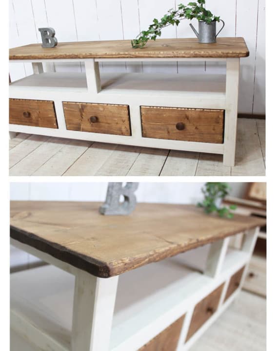 ハンドメイド　シャビーなテレビラック120