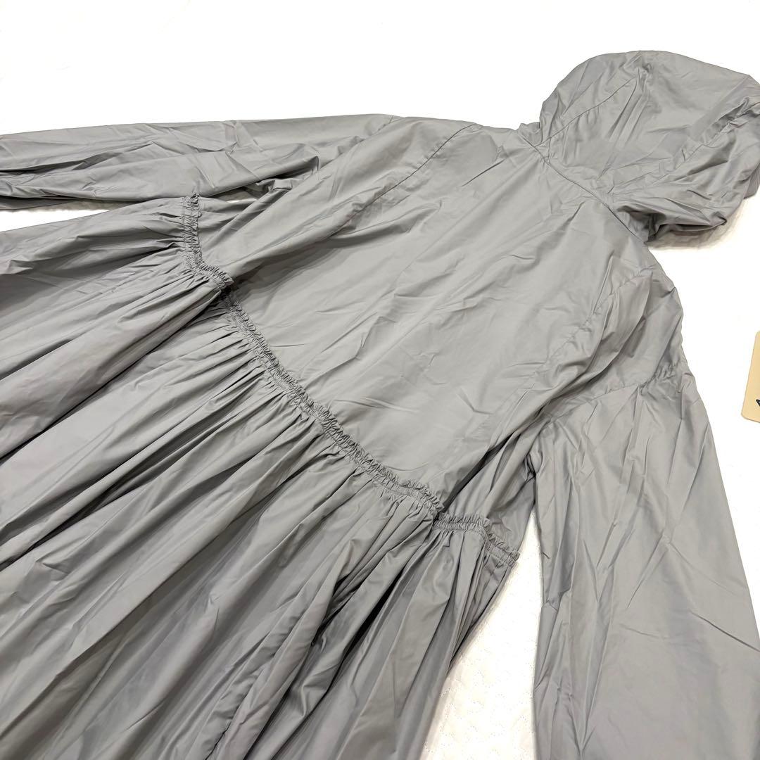 ☆新品☆HERNO テクノタフタ ギャザーモッズコート 38 GY