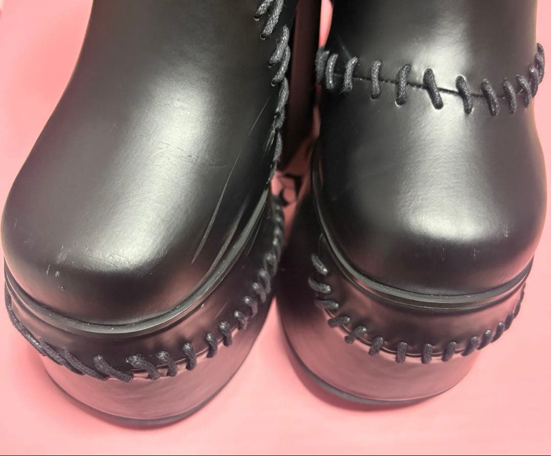 Charla Tedrick チャンキーヒールブーツ 14cmソール 厚底ブーツ