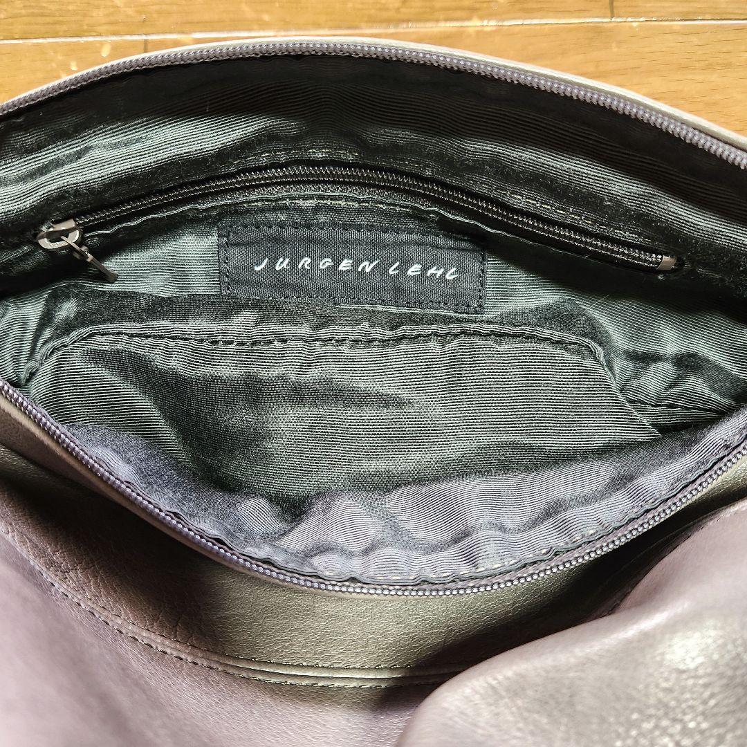 ヨーガンレール　ラグビーボールショルダーバッグ　グレージュ