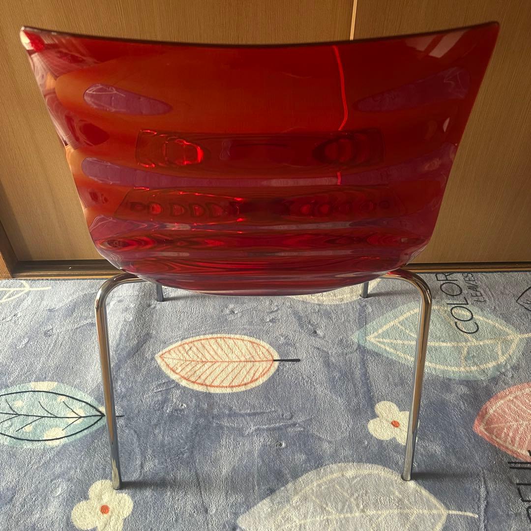 【廃盤レア】イタリア製　カリガリス L'EAU アクリルチェア 赤　1本ネジ無し