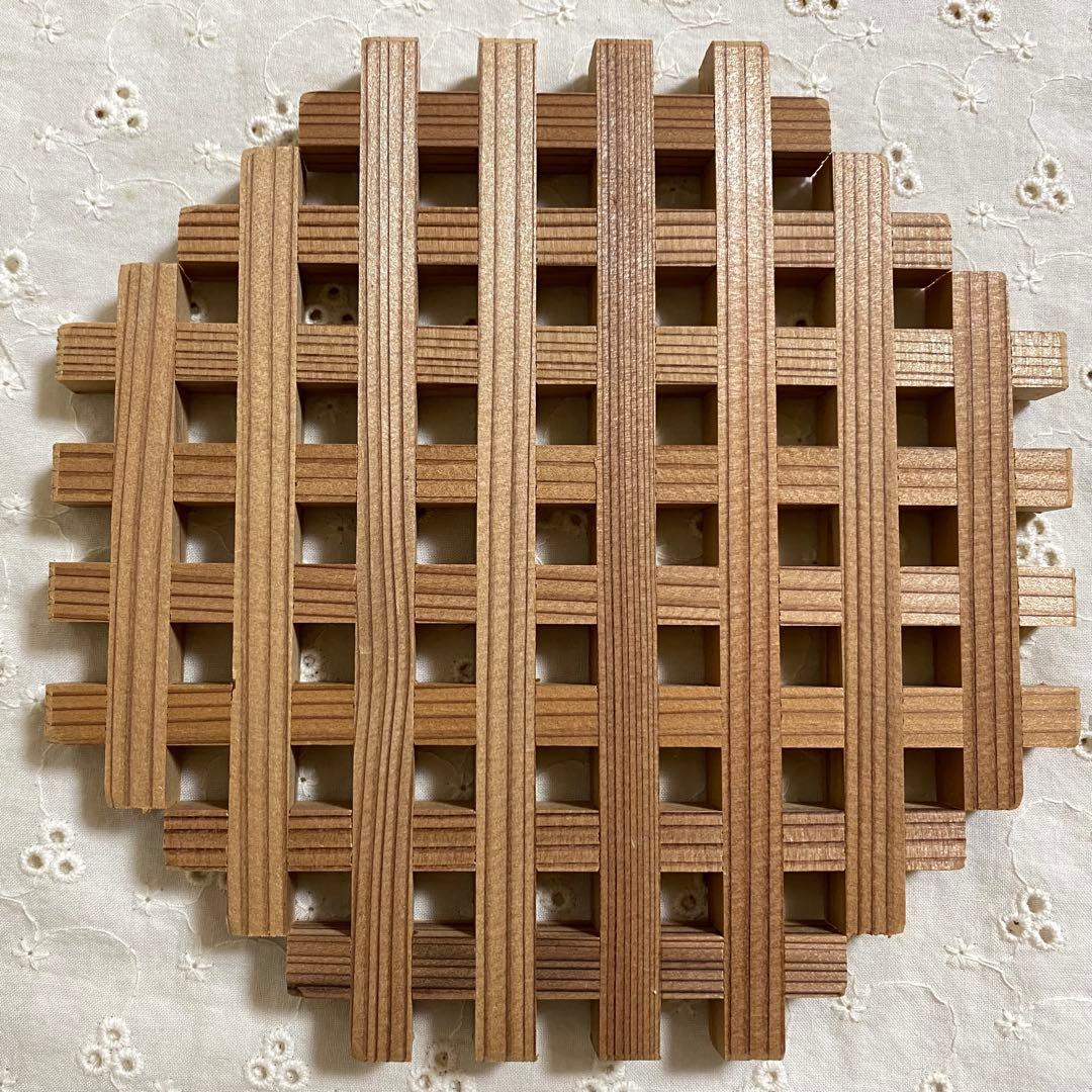 組子細工　鍋敷き　飾り台　キッチン雑貨　インテリア雑貨　木工芸品　キッチン用品