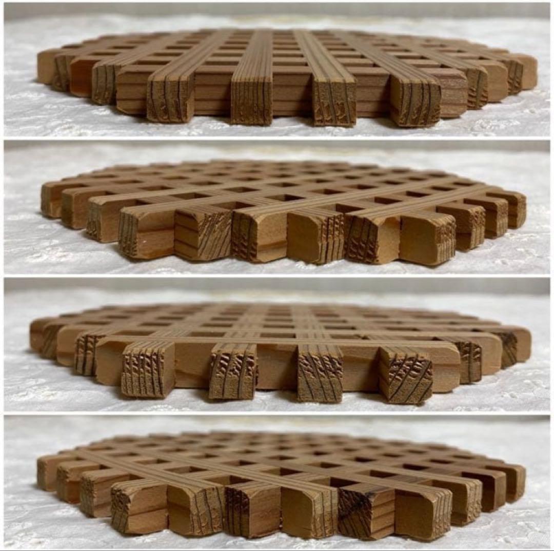 組子細工　鍋敷き　飾り台　キッチン雑貨　インテリア雑貨　木工芸品　キッチン用品