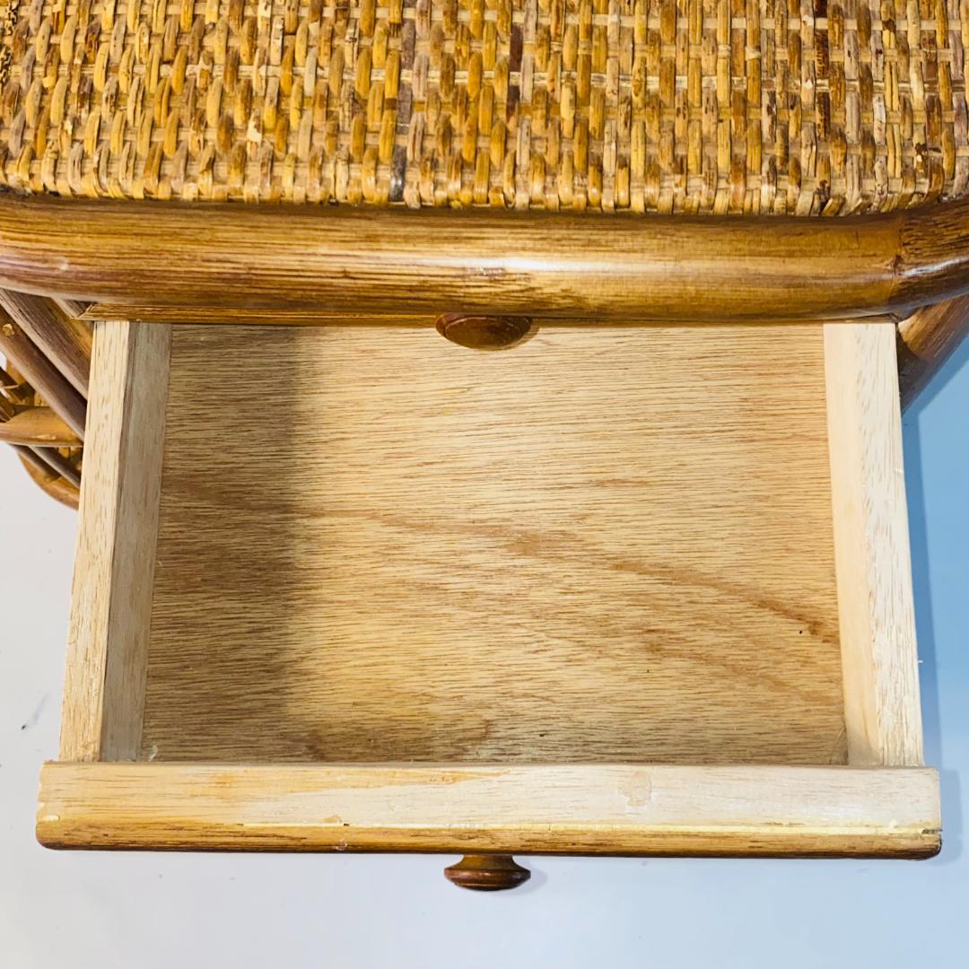 ラタン 籐 棚 チェスト 4段 キャスター付 W44cm D36cm H54cm