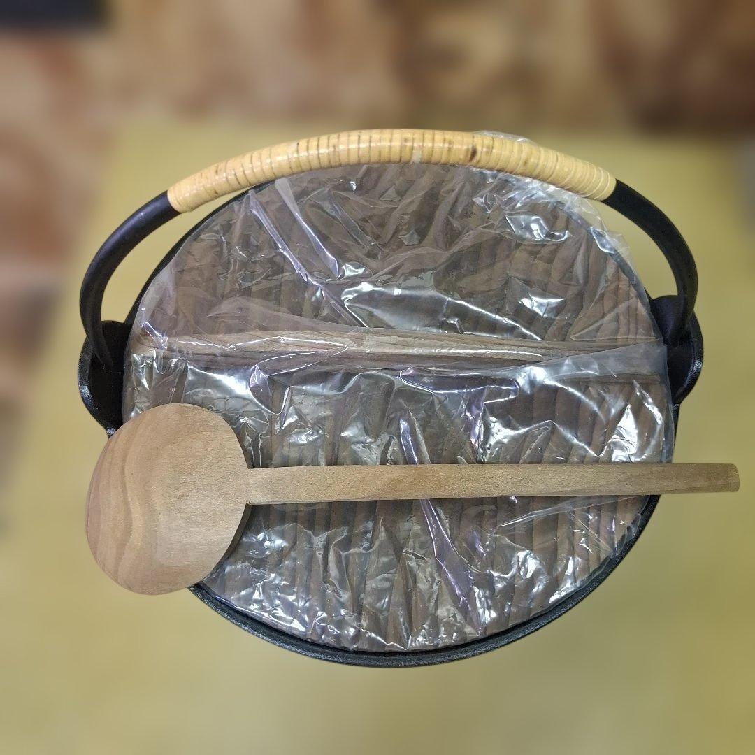 南部鉄器の老舗　及源鋳造　高級南部鉄鍋 直径25cm