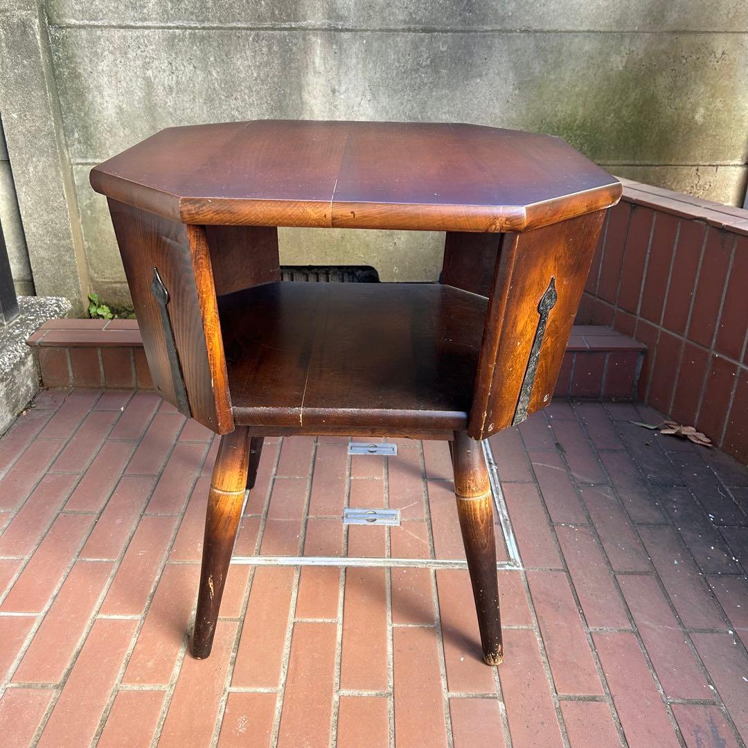 飛騨産業 キツツキマーク octagon table カフェテーブル