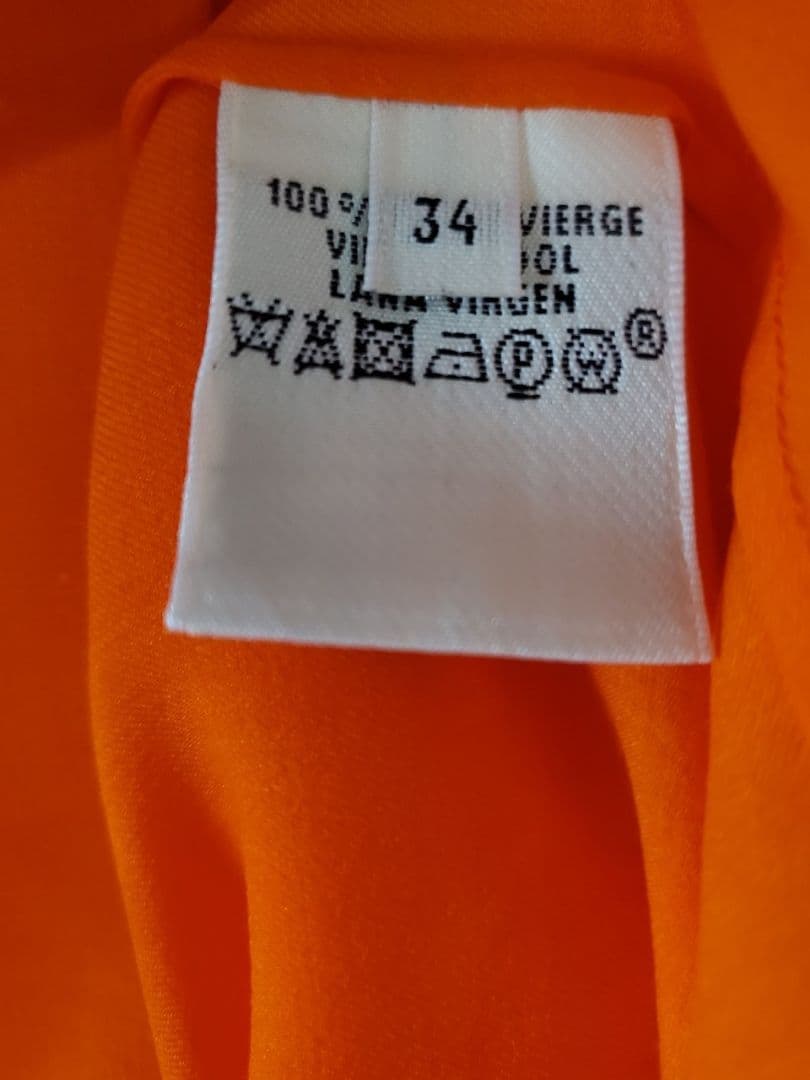 HERMES プルオーバーブラウス オレンジ 34 エルメス