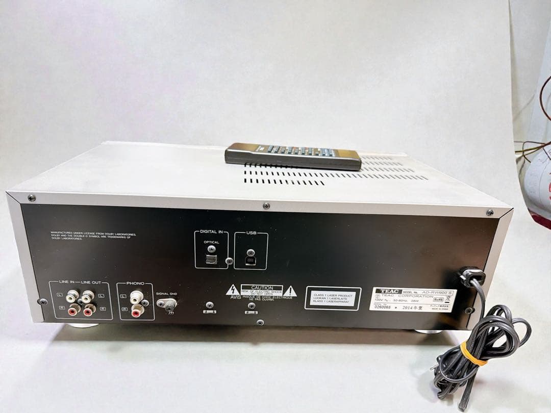 【美品】TEAC AD-RW900 CDカセットレコーダー リモコン付き