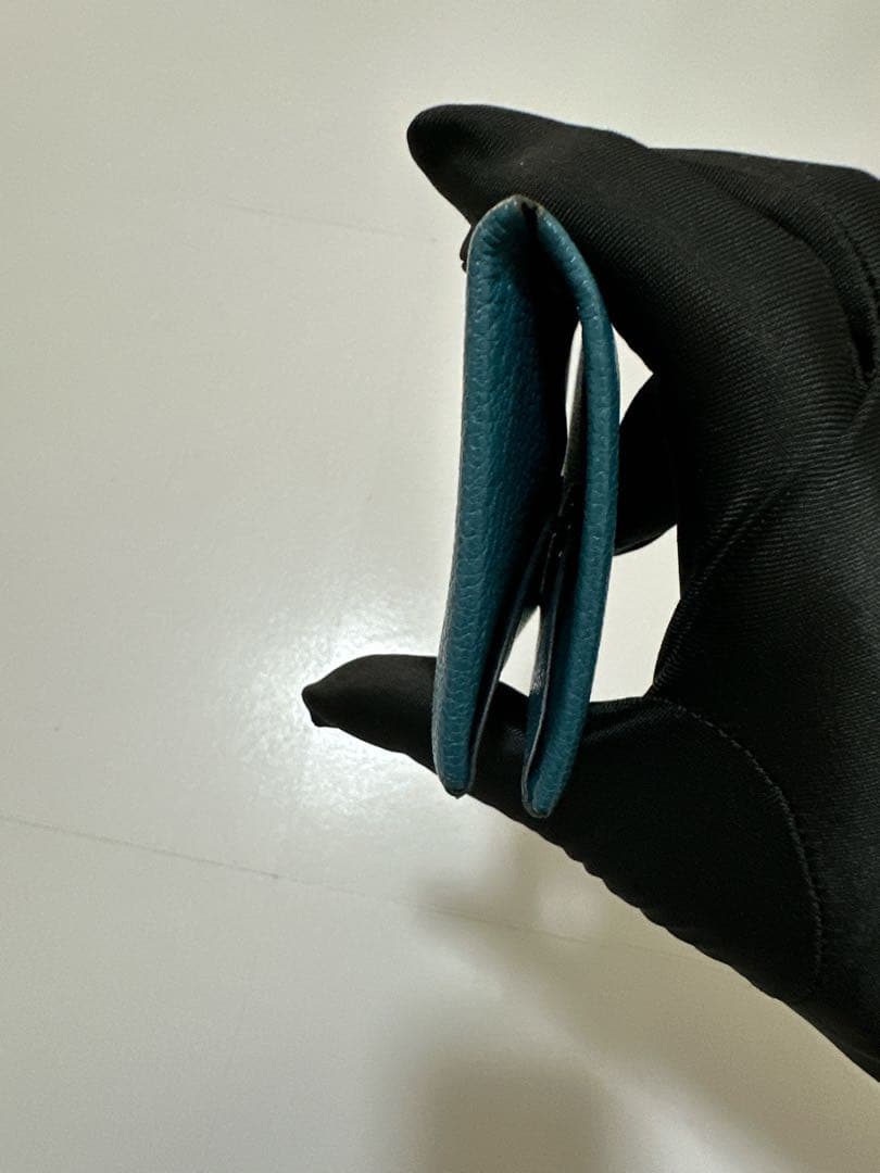 土日がラスト★エルメス カルヴィ BLEU PAON カードケース箱付き D刻印