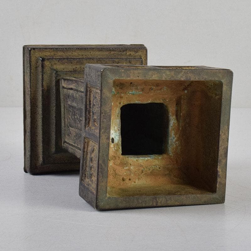 仏教美術　元徳三年　青銅製　御寶塔　仏塔　V　R9096