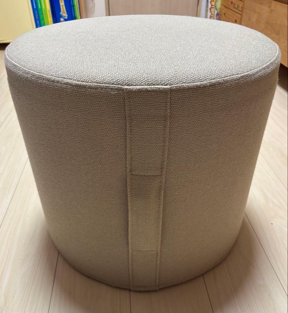 直接渡し値引有ACTUS DRUMS POUF ベージュ 直径・高さ45cm