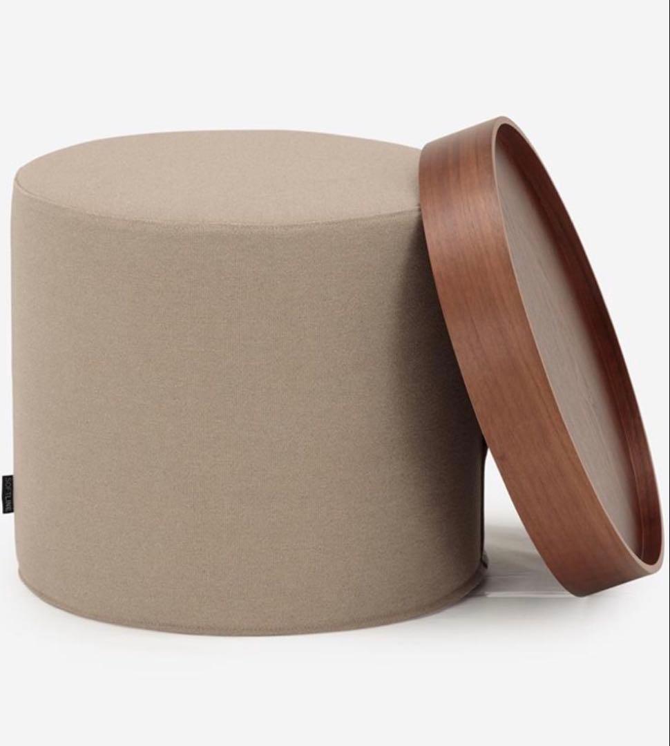 直接渡し値引有ACTUS DRUMS POUF ベージュ 直径・高さ45cm